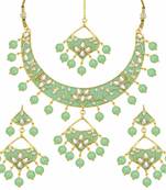 Kundan Meenakari Necklace Jewellery Set For Women