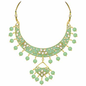 Kundan Meenakari Necklace Jewellery Set For Women 2