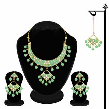 Kundan Meenakari Necklace Jewellery Set For Women 5
