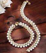 Traditional Gold Plated Kundan Pearl Anklets Payal For Girls & Women