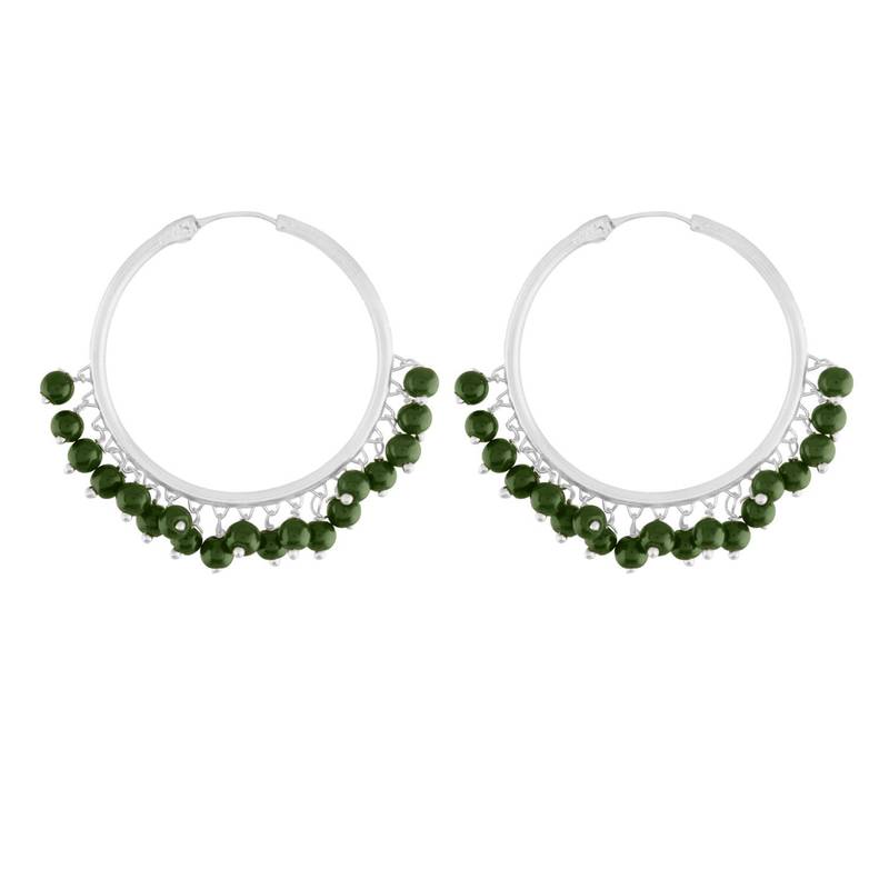 Silver Plated Pearl Chandbali Earring For Women