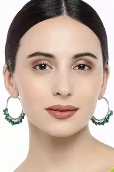 Silver Plated Pearl Chandbali Earring For Women