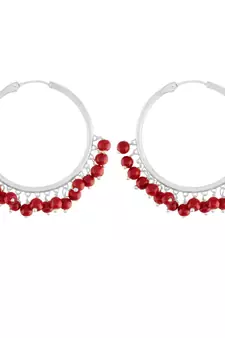 Silver Plated Pearl Chandbali Earring For Women