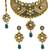 Peacock Green Polki Kundan Stones Choker Wedding Necklace Set