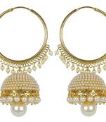 Chandbali Pearl Jhumki Earrings For Women E2549W