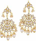 Gold Plated Kundan & Pearl Earring For Women