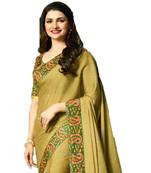 green printed georgette saree with blouse