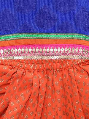 Blue printed jaquard girls-top-bottom 4
