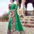 Green woven banarasi silk saree with blouse