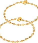 Gold zircon  anklets