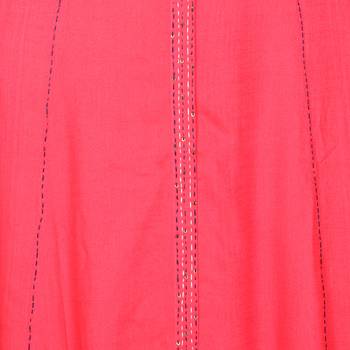 Women’s New Coral Rayon Staple Katha Work A-line Kurti 5