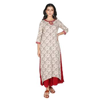 Women's Kashish Cotton Printed Long Kurti 1
