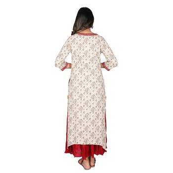 Women's Kashish Cotton Printed Long Kurti 3