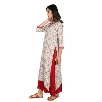Women's Kashish Cotton Printed Long Kurti 4