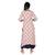 Women's Maroon Cotton Printed Long Kurti
