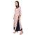 Women's Maroon Cotton Printed Long Kurti