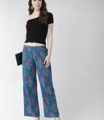 Blue printed cotton bottoms