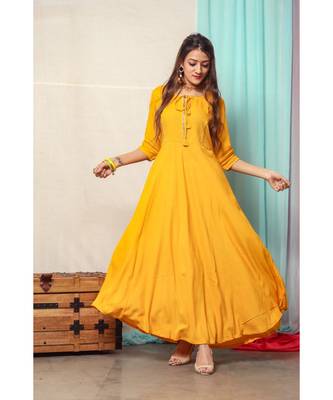 Turmeric Yellow Gotta Design Dress 1