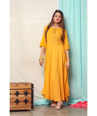 Turmeric Yellow Gotta Design Dress 2