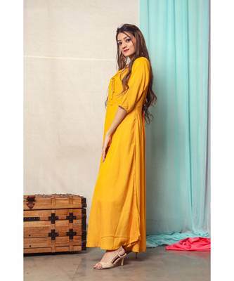 Turmeric Yellow Gotta Design Dress 4