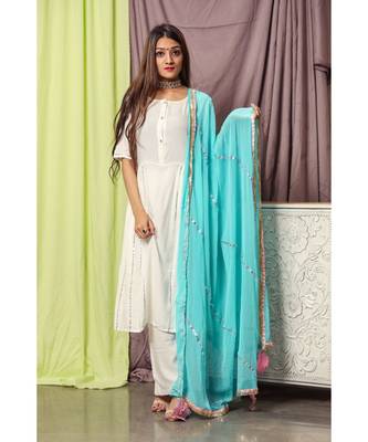 Silver Striped Suit Set 1