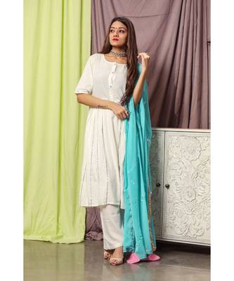 Silver Striped Suit Set 4