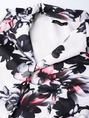 White floral print wool womens blezar 4