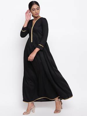 Black Gold Lace Dress 2