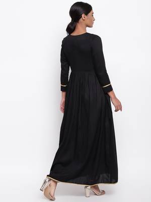 Black Gold Lace Dress 4