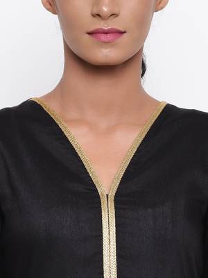 Black Gold Lace Dress 6