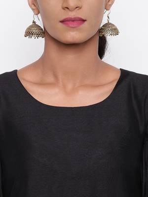 Black Puff Sleeve Kurta-Pant 5