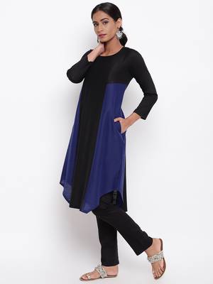 Black Blue Kurta-Pant 2