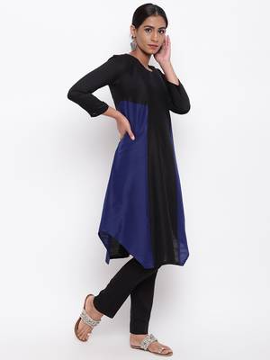 Black Blue Kurta-Pant 3
