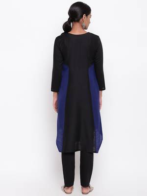 Black Blue Kurta-Pant 4