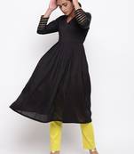 Black Embellished Sleeve Kurta-Pant
