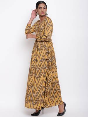 Yellow Ikkat Dress 2