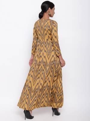 Yellow Ikkat Dress 4