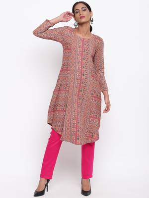 Mud Pink Kurta-Pant 1