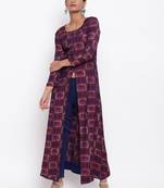 Pink Elephant Slit Kurta-Pant