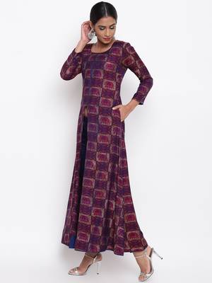 Pink Elephant Slit Kurta-Pant 2
