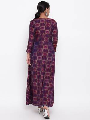 Pink Elephant Slit Kurta-Pant 4