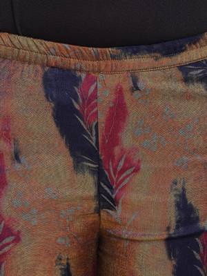 Blue Slit Kurta Print Pant 6