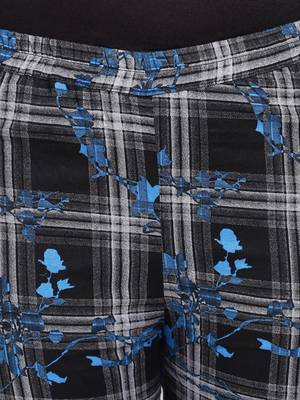 Black Puff Sleeve Kurta Check Pant 6