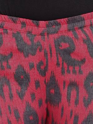 Black Angrakha Red Print Pant 6
