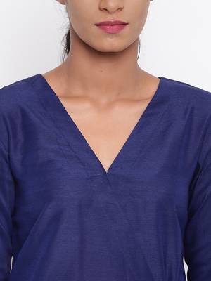 Blue Angrakha Grid Foil Pant 6