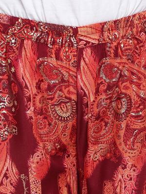 Orange Kurta Foil Pant 6