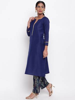 Blue Kurta Foil Pant 2