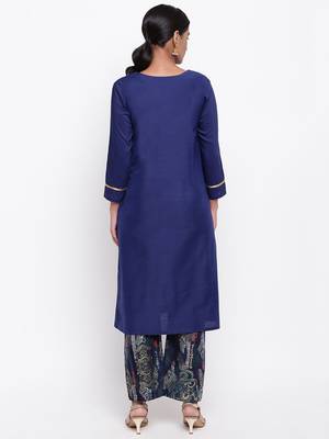 Blue Kurta Foil Pant 4