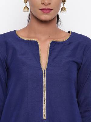 Blue Kurta Foil Pant 5