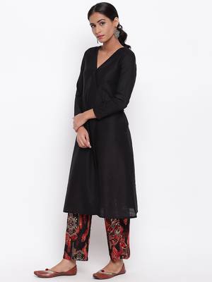 Black Angrakha Foil Pant 2